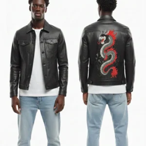 Men's Leather Trucker Jacket | Custom Tailored Artisan Outerwear
